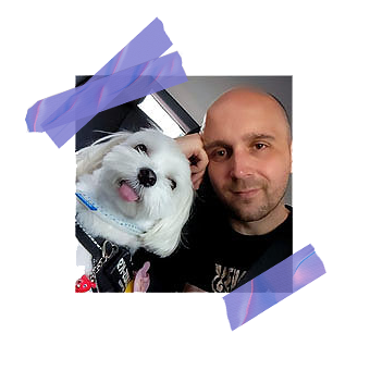 Allan Bramwell and pet dog